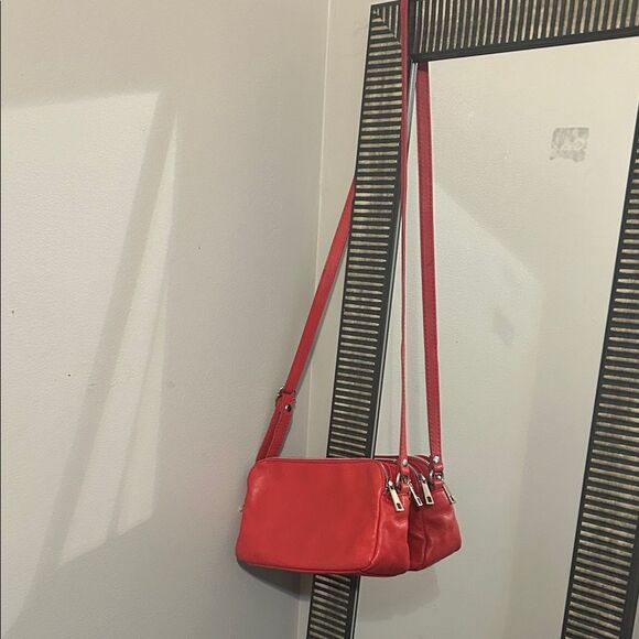 borse in pelle Handbags - Borse in Pelle made in Italy genuine Elegant genuine soft leather red crossbody